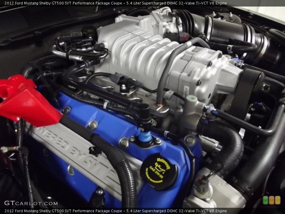 5.4 Liter Supercharged DOHC 32-Valve Ti-VCT V8 Engine for the 2012 Ford Mustang #57364394