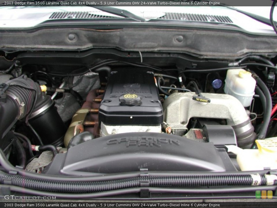 5.9 Liter Cummins OHV 24-Valve Turbo-Diesel Inline 6 Cylinder Engine for the 2003 Dodge Ram 3500 #57384412
