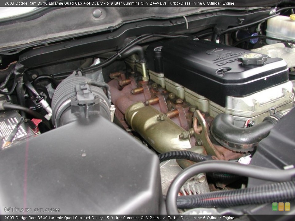 5.9 Liter Cummins OHV 24-Valve Turbo-Diesel Inline 6 Cylinder Engine for the 2003 Dodge Ram 3500 #57384420