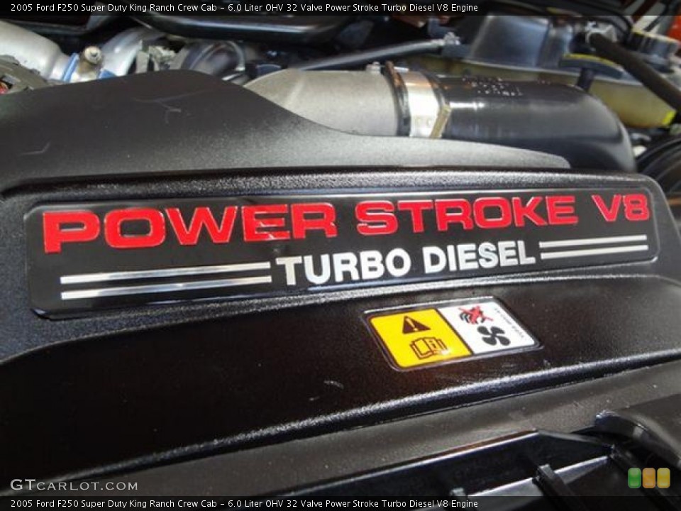 6.0 Liter OHV 32 Valve Power Stroke Turbo Diesel V8 Engine for the 2005 Ford F250 Super Duty #57393086