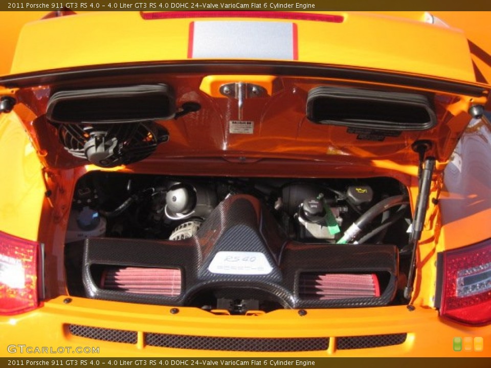 4.0 Liter GT3 RS 4.0 DOHC 24-Valve VarioCam Flat 6 Cylinder 2011 Porsche 911 Engine