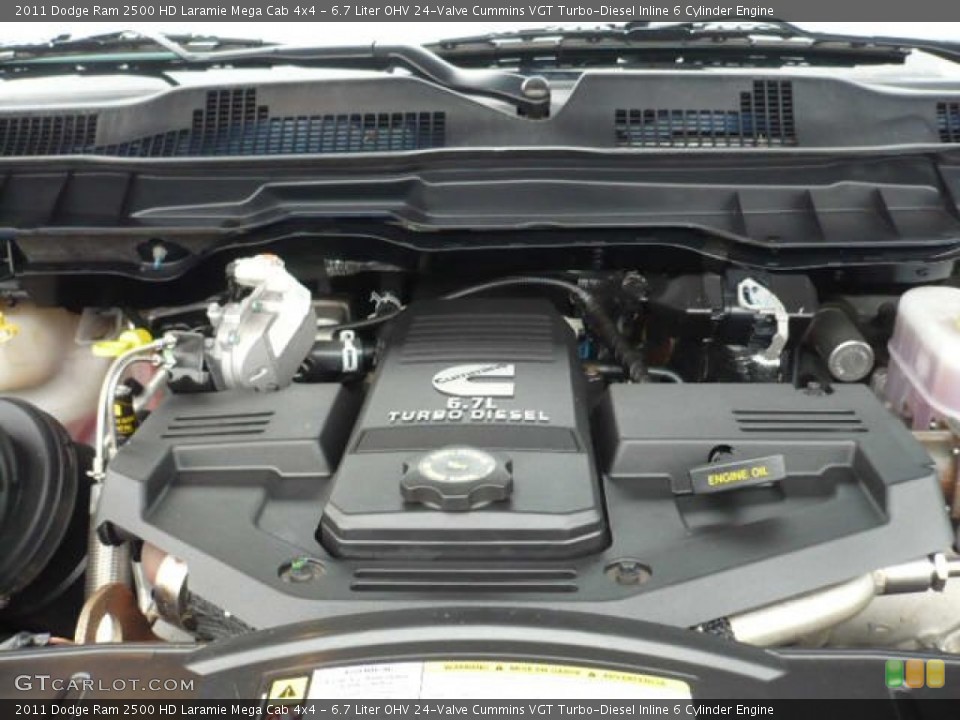 6.7 Liter OHV 24-Valve Cummins VGT Turbo-Diesel Inline 6 Cylinder Engine for the 2011 Dodge Ram 2500 HD #57447756