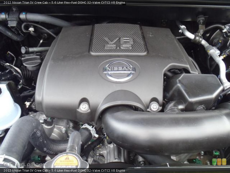 5.6 Liter Flex-Fuel DOHC 32-Valve CVTCS V8 Engine for the 2012 Nissan Titan #57479422