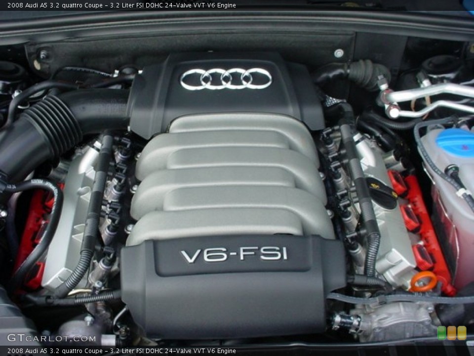 3.2 Liter FSI DOHC 24-Valve VVT V6 2008 Audi A5 Engine