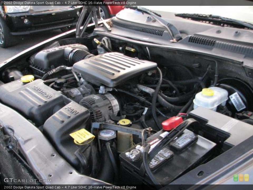 4.7 Liter SOHC 16-Valve PowerTech V8 Engine for the 2002 Dodge Dakota #57508602