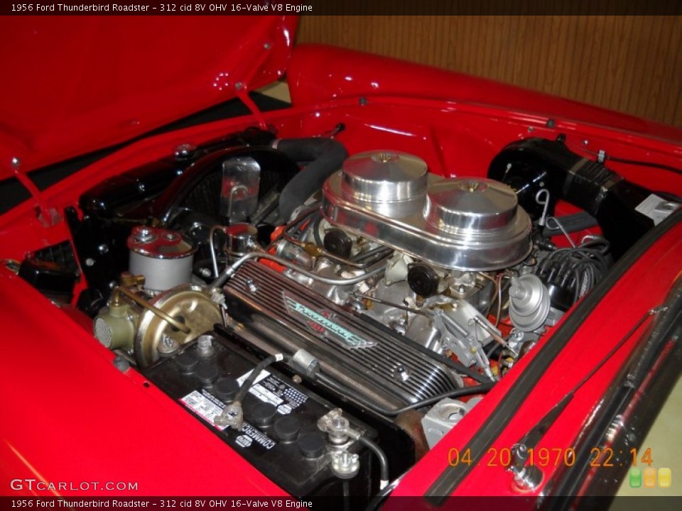 312 cid 8V OHV 16-Valve V8 1956 Ford Thunderbird Engine