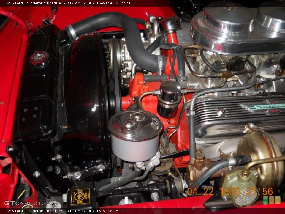 312 cid 8V OHV 16-Valve V8 Engine for the 1956 Ford Thunderbird #57523282