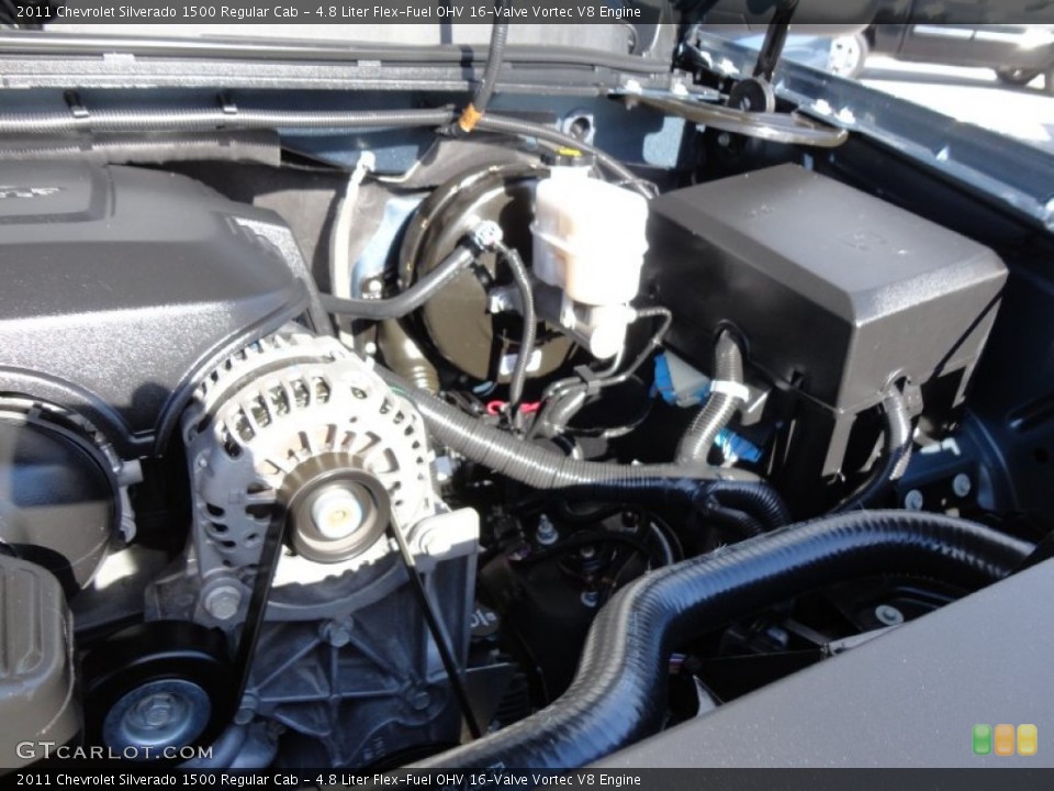 4.8 Liter Flex-Fuel OHV 16-Valve Vortec V8 Engine for the 2011 Chevrolet Silverado 1500 #57529252