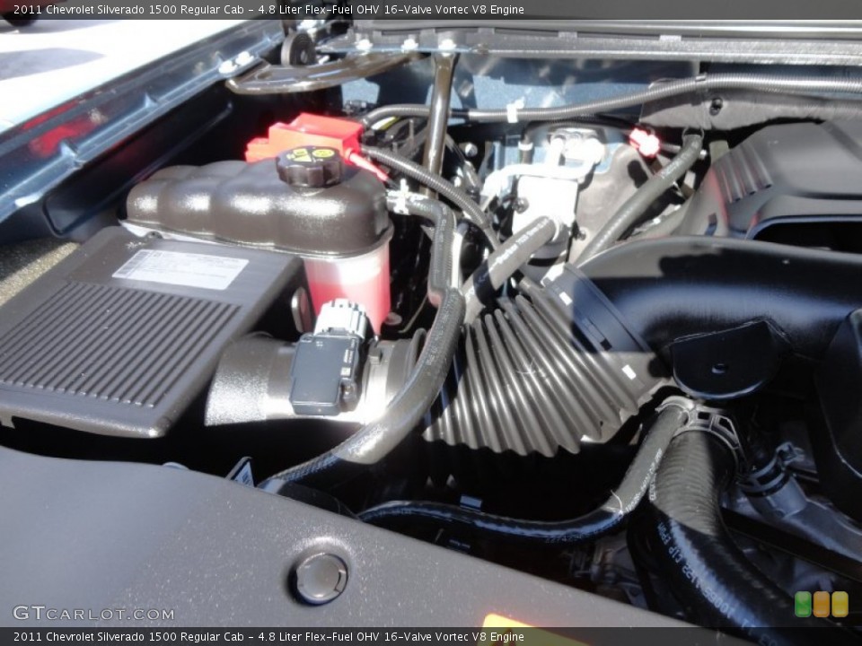 4.8 Liter Flex-Fuel OHV 16-Valve Vortec V8 Engine for the 2011 Chevrolet Silverado 1500 #57529262