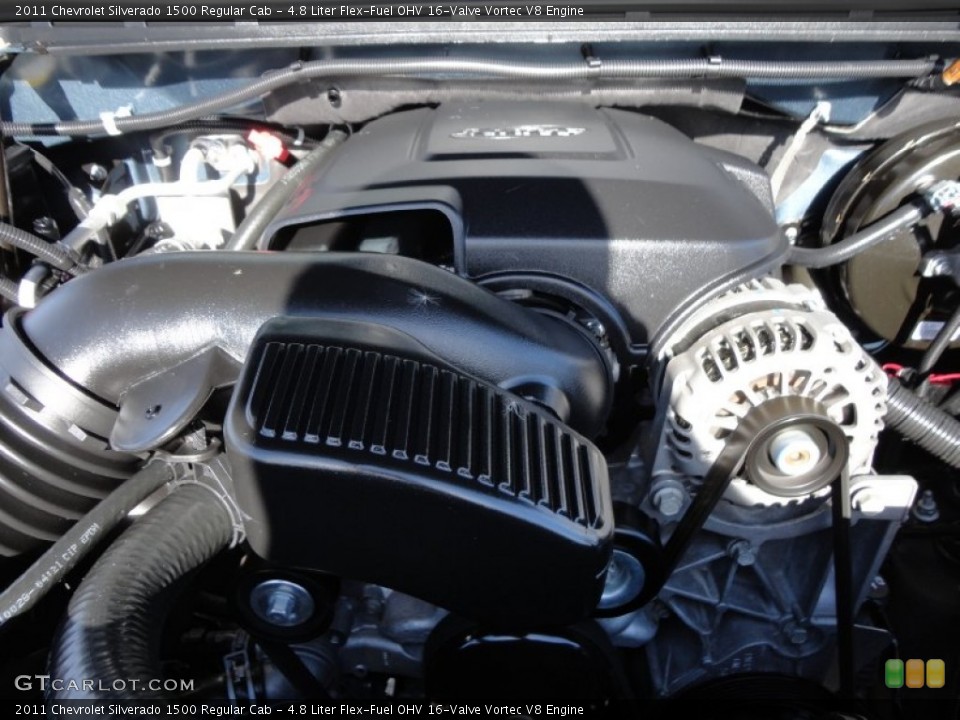 4.8 Liter Flex-Fuel OHV 16-Valve Vortec V8 Engine for the 2011 Chevrolet Silverado 1500 #57529285