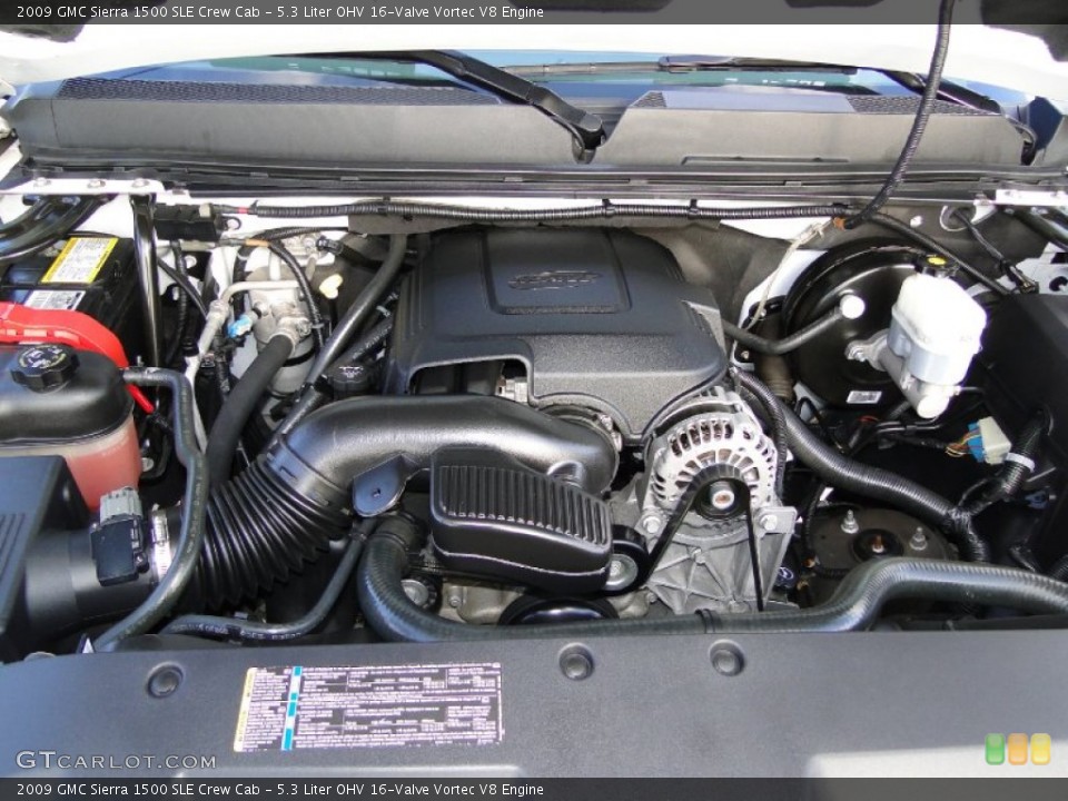 5.3 Liter OHV 16-Valve Vortec V8 2009 GMC Sierra 1500 Engine