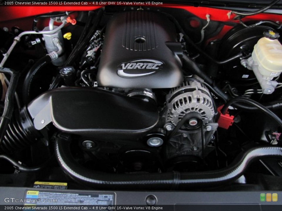 4.8 Liter OHV 16-Valve Vortec V8 Engine for the 2005 Chevrolet Silverado 1500 #57554303