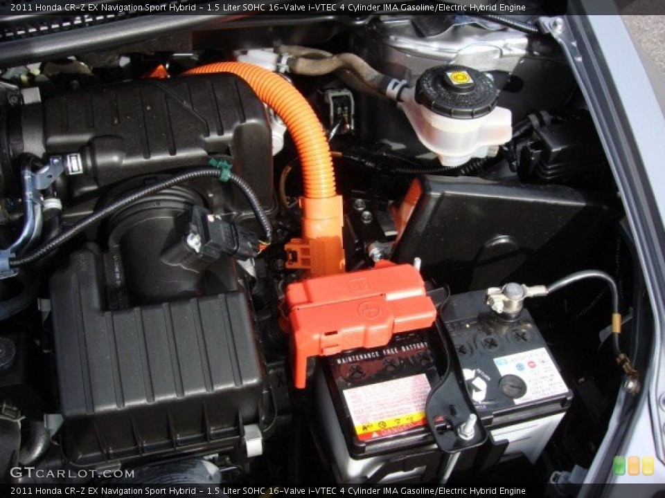 1.5 Liter SOHC 16-Valve i-VTEC 4 Cylinder IMA Gasoline/Electric Hybrid Engine for the 2011 Honda CR-Z #57558644