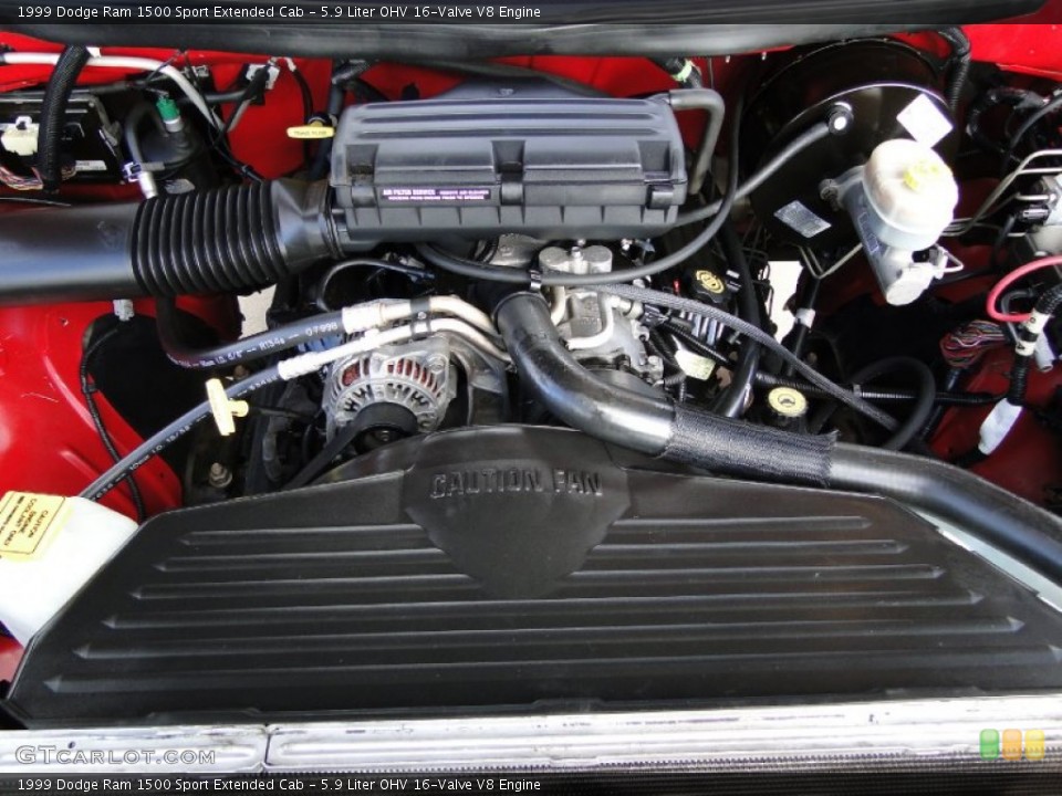 5.9 Liter OHV 16-Valve V8 Engine for the 1999 Dodge Ram 1500 #57629326