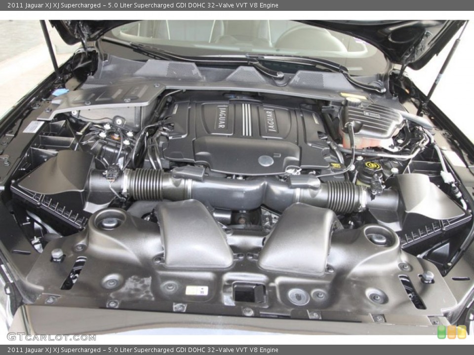 5.0 Liter Supercharged GDI DOHC 32-Valve VVT V8 Engine for the 2011 Jaguar XJ #57681782
