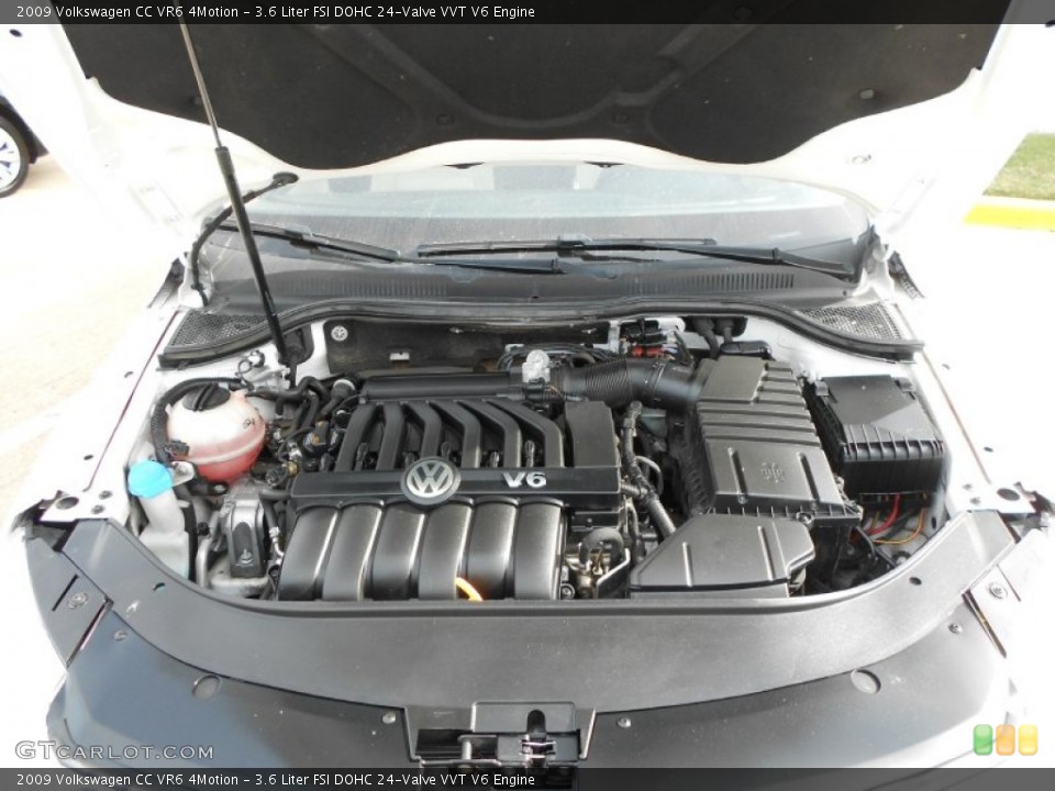 3.6 Liter FSI DOHC 24-Valve VVT V6 2009 Volkswagen CC Engine