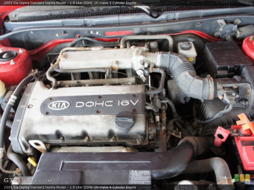 1.8 Liter DOHC 16-Valve 4 Cylinder Engine for the 2001 Kia Sephia #57697118