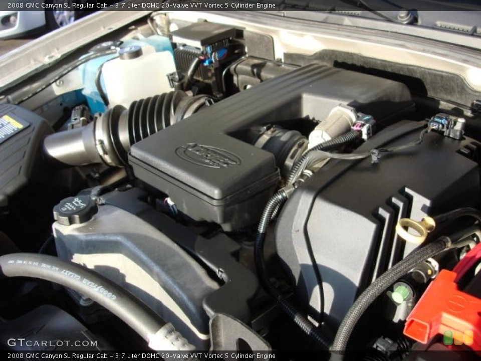 3.7 Liter DOHC 20-Valve VVT Vortec 5 Cylinder 2008 GMC Canyon Engine
