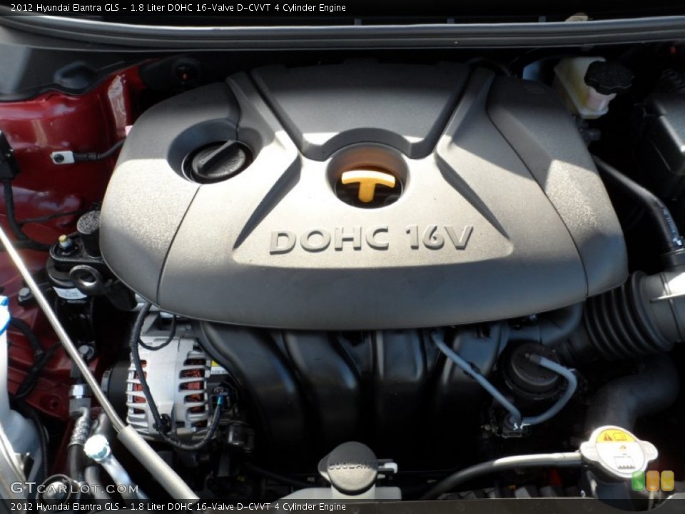 1.8 Liter DOHC 16-Valve D-CVVT 4 Cylinder Engine for the 2012 Hyundai Elantra #57824072