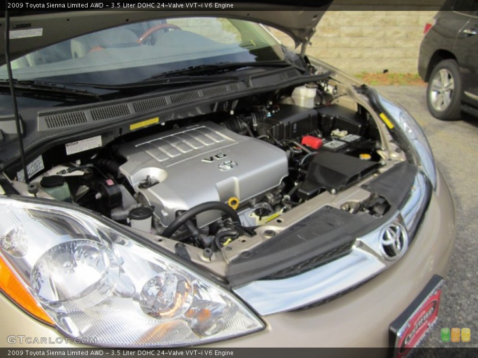 3.5 Liter DOHC 24-Valve VVT-i V6 Engine for the 2009 Toyota Sienna #57846255