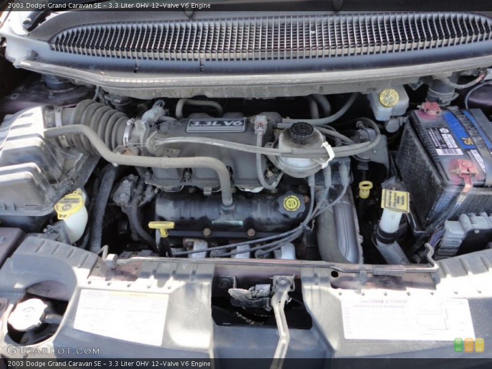 3.3 Liter OHV 12-Valve V6 2003 Dodge Grand Caravan Engine