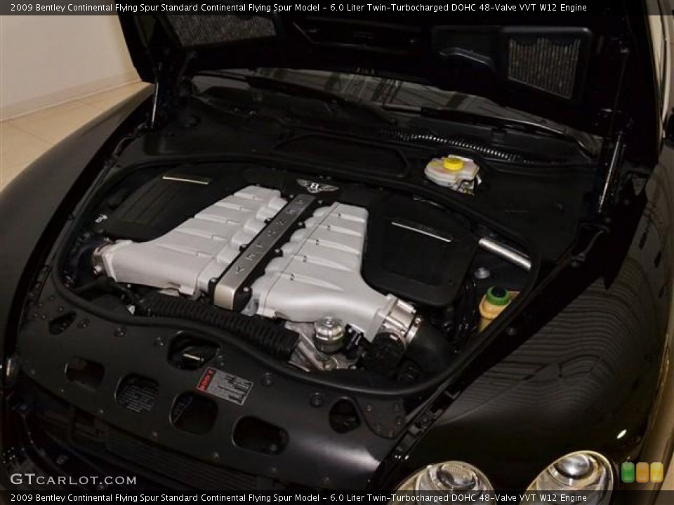 6.0 Liter Twin-Turbocharged DOHC 48-Valve VVT W12 2009 Bentley Continental Flying Spur Engine