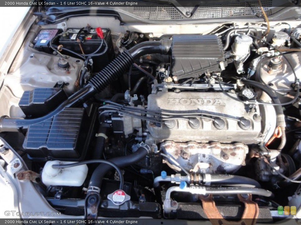 1.6 Liter SOHC 16-Valve 4 Cylinder Engine for the 2000 Honda Civic #57897482