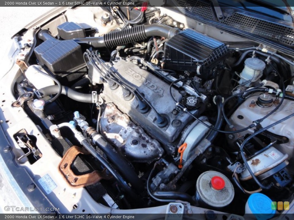 1.6 Liter SOHC 16-Valve 4 Cylinder Engine for the 2000 Honda Civic #57897488