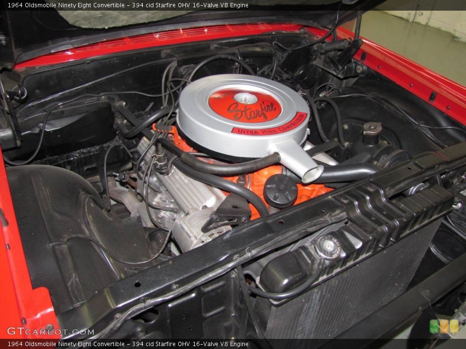 394 cid Starfire OHV 16-Valve V8 1964 Oldsmobile Ninety Eight Engine
