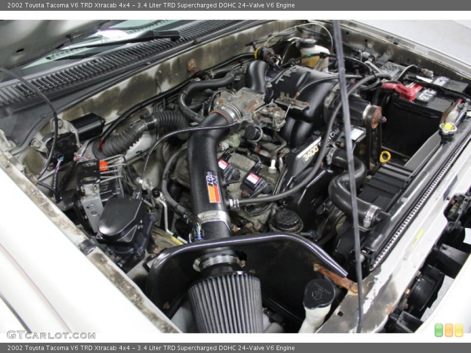 3.4 Liter TRD Supercharged DOHC 24-Valve V6 2002 Toyota Tacoma Engine