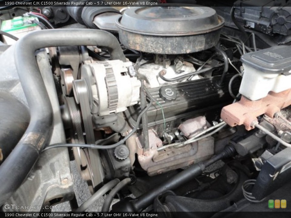 5.7 Liter OHV 16-Valve V8 Engine for the 1990 Chevrolet C/K #57919054