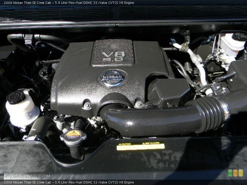 5.6 Liter Flex-Fuel DOHC 32-Valve CVTCS V8 Engine for the 2009 Nissan Titan #57923741