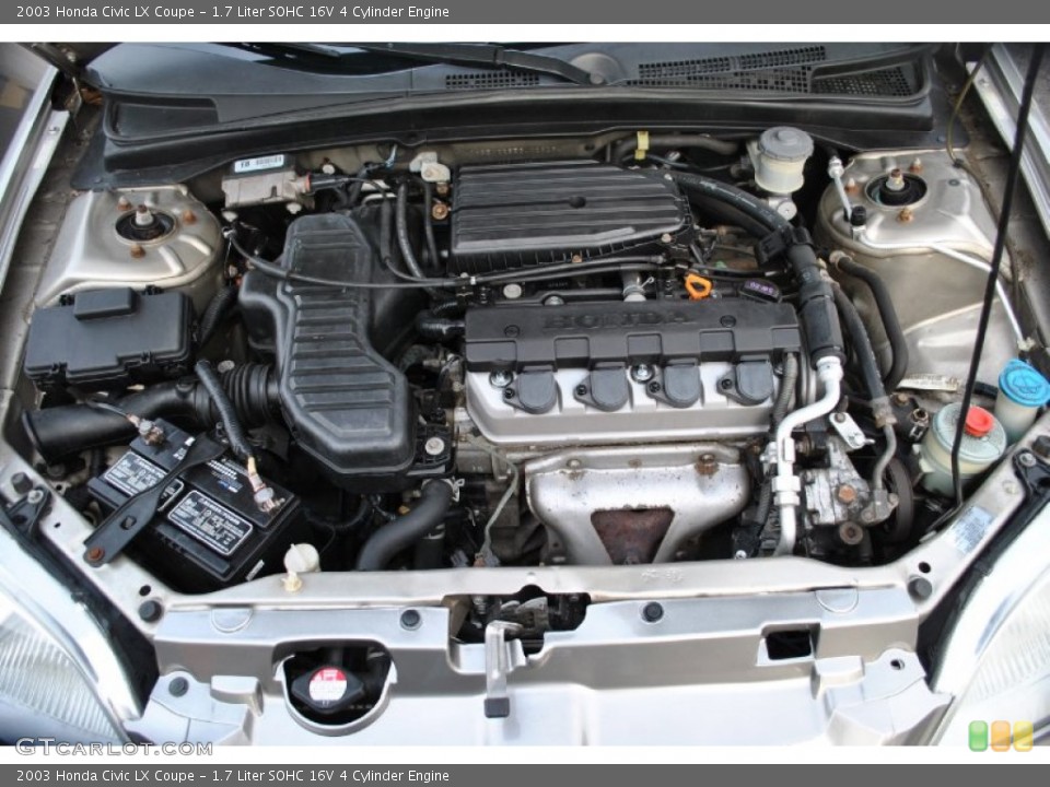 1.7 Liter SOHC 16V 4 Cylinder Engine for the 2003 Honda Civic #57936870