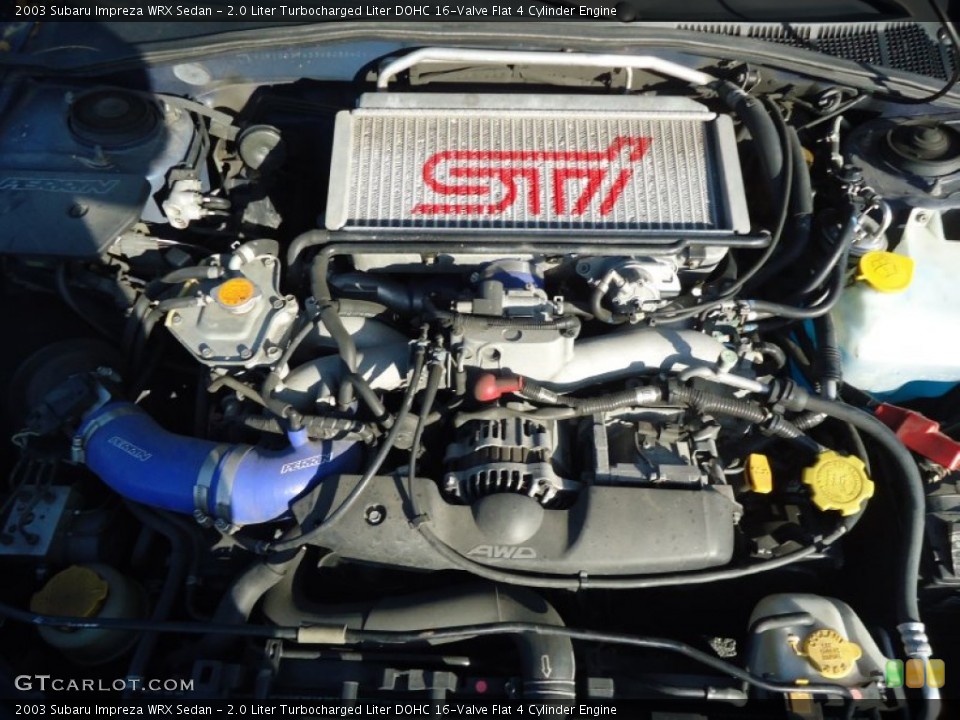 2.0 Liter Turbocharged Liter DOHC 16-Valve Flat 4 Cylinder Engine for the 2003 Subaru Impreza #57954216