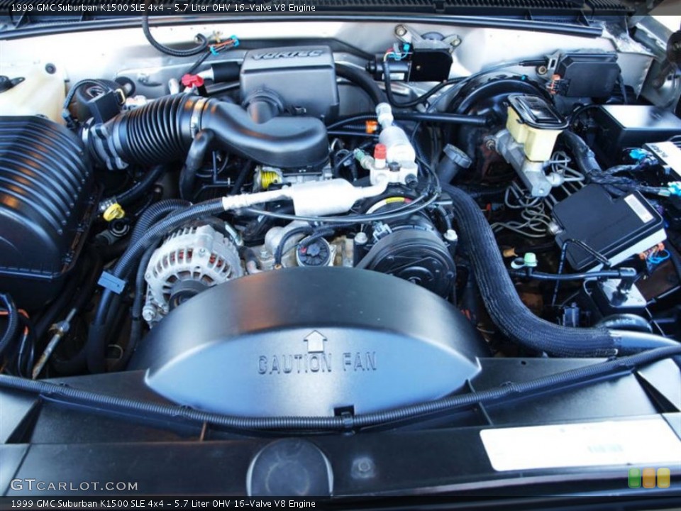 5.7 Liter OHV 16-Valve V8 1999 GMC Suburban Engine