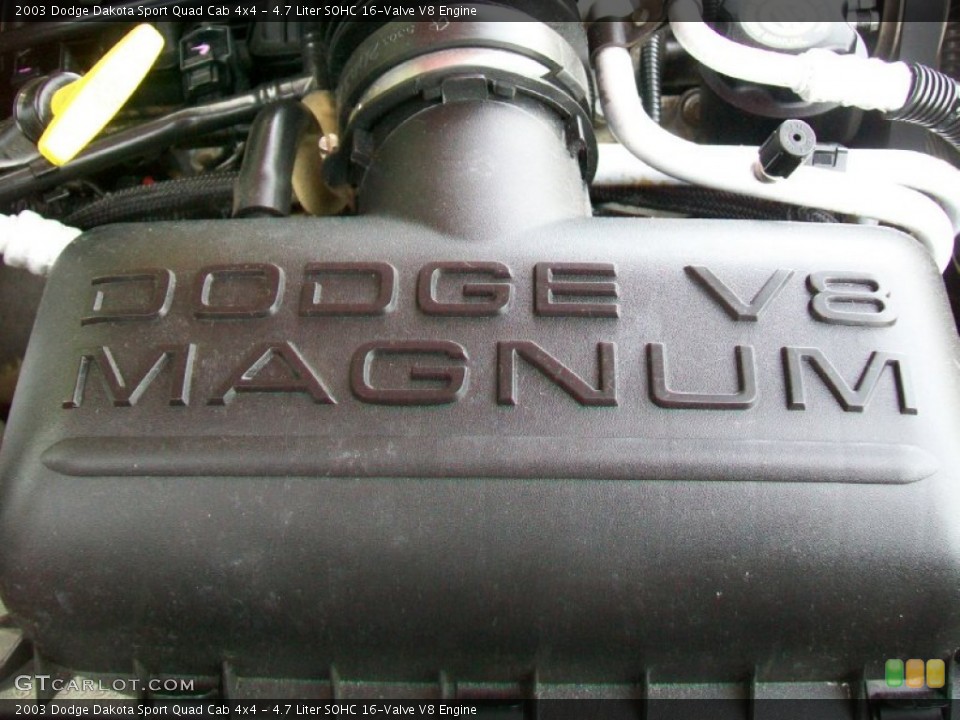 4.7 Liter SOHC 16-Valve V8 Engine for the 2003 Dodge Dakota #58175449
