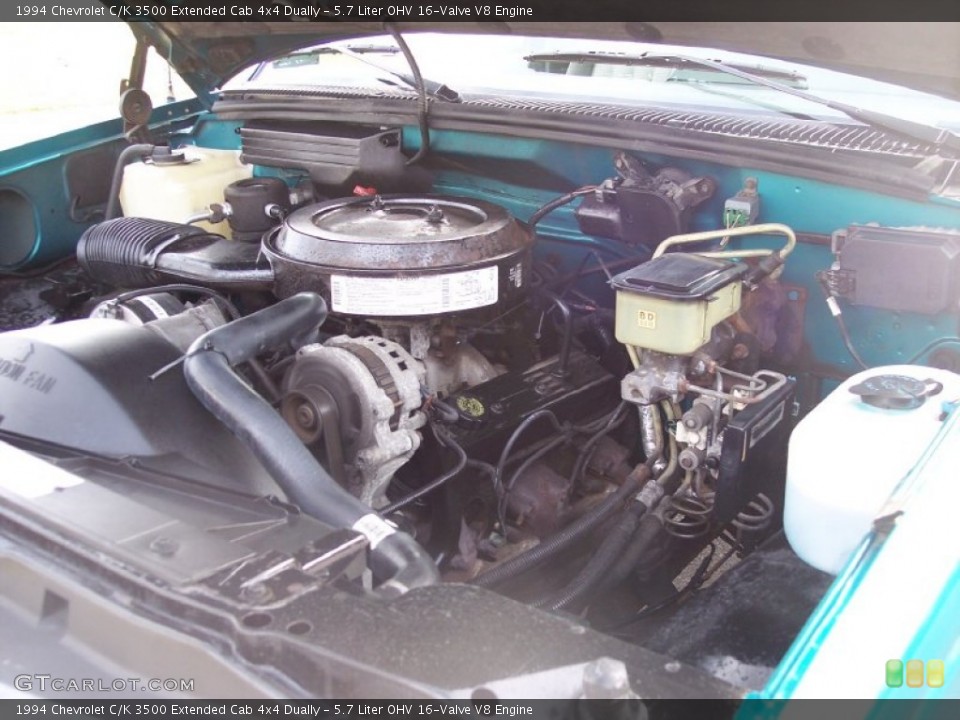 5.7 Liter OHV 16-Valve V8 Engine for the 1994 Chevrolet C/K 3500 #58192407