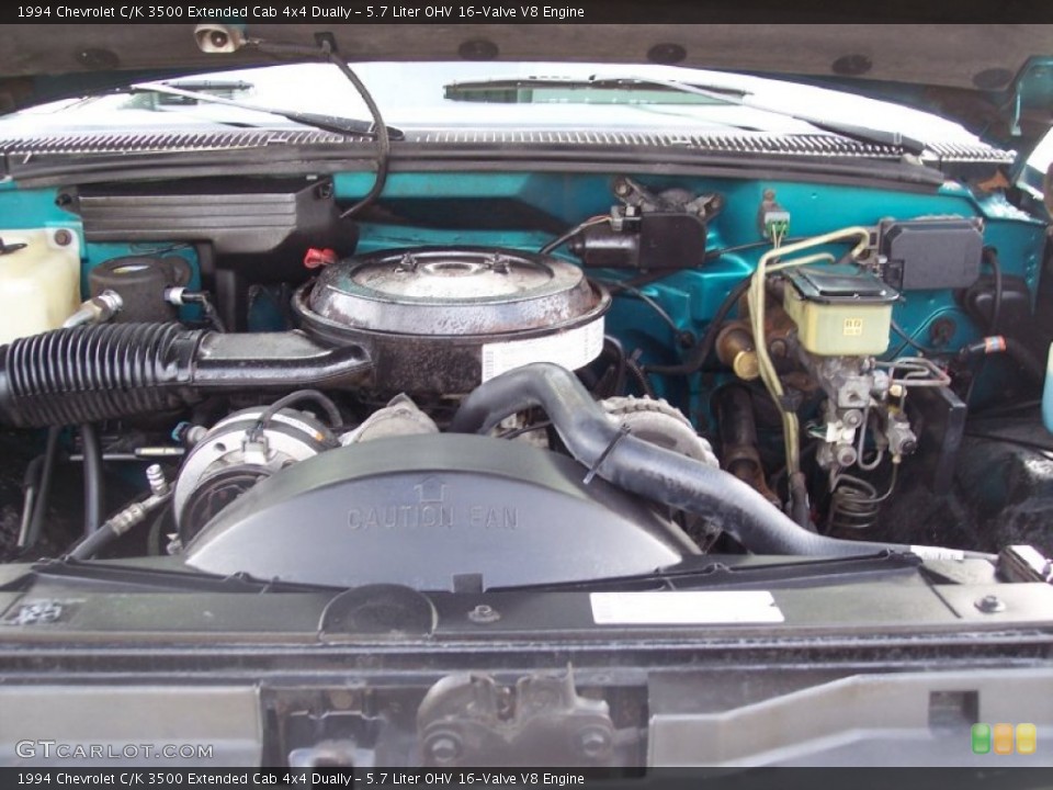 5.7 Liter OHV 16-Valve V8 Engine for the 1994 Chevrolet C/K 3500 #58192416