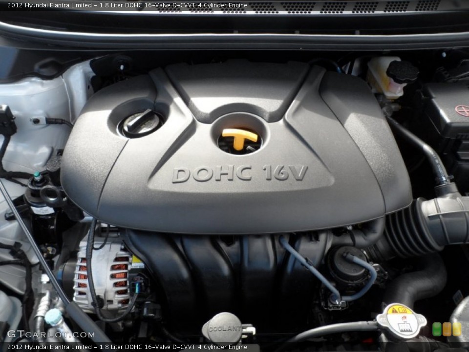 1.8 Liter DOHC 16-Valve D-CVVT 4 Cylinder Engine for the 2012 Hyundai Elantra #58204926