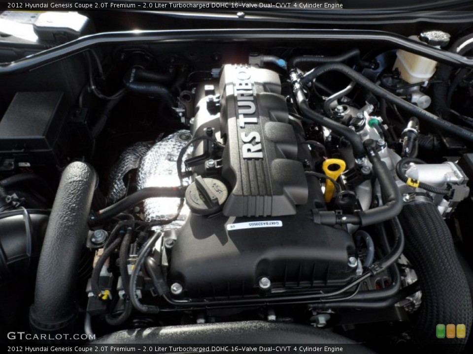 2.0 Liter Turbocharged DOHC 16-Valve Dual-CVVT 4 Cylinder Engine for the 2012 Hyundai Genesis Coupe #58206135