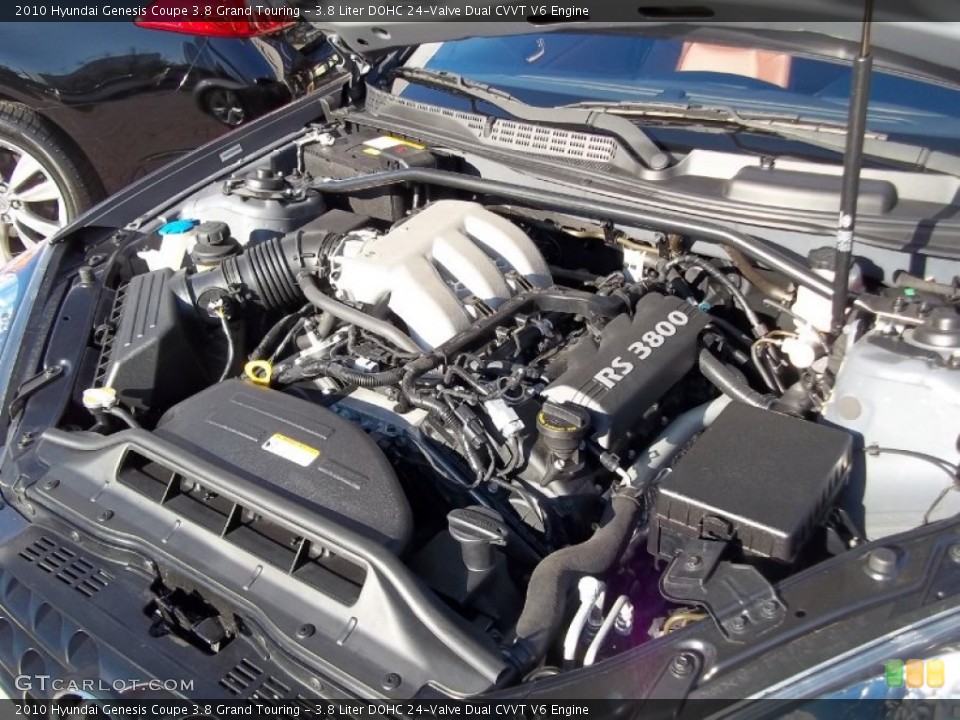 3.8 Liter DOHC 24-Valve Dual CVVT V6 Engine for the 2010 Hyundai Genesis Coupe #58208961