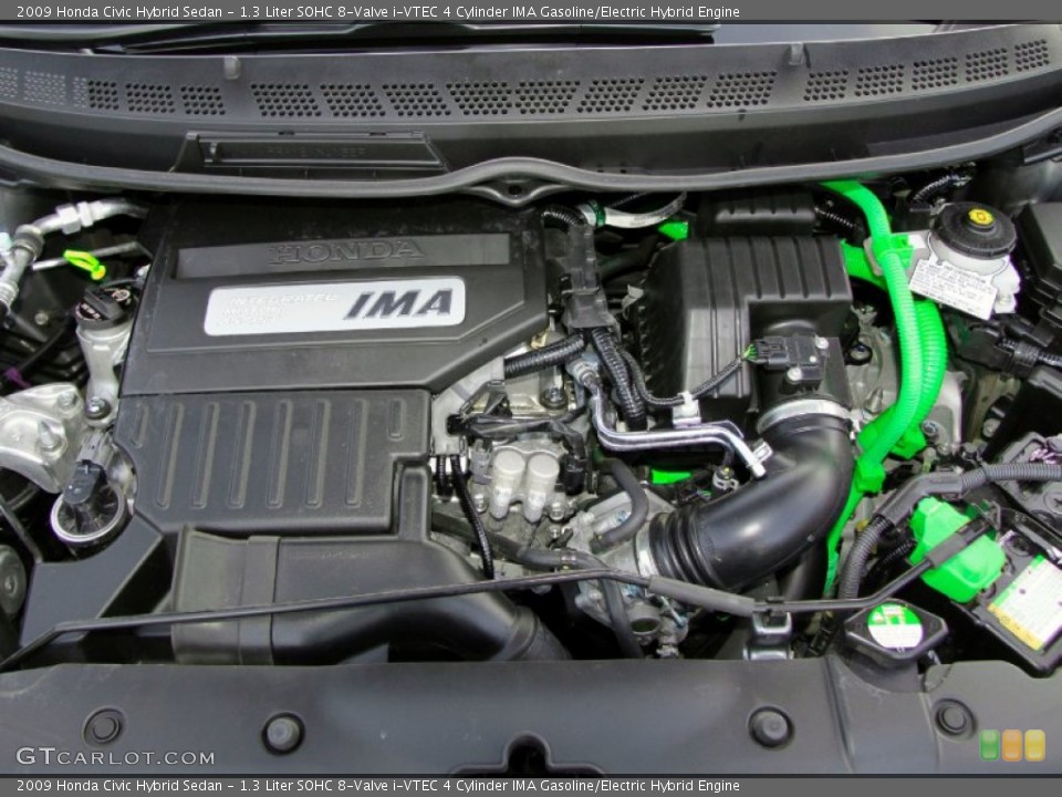1.3 Liter SOHC 8-Valve i-VTEC 4 Cylinder IMA Gasoline/Electric Hybrid Engine for the 2009 Honda Civic #58242826