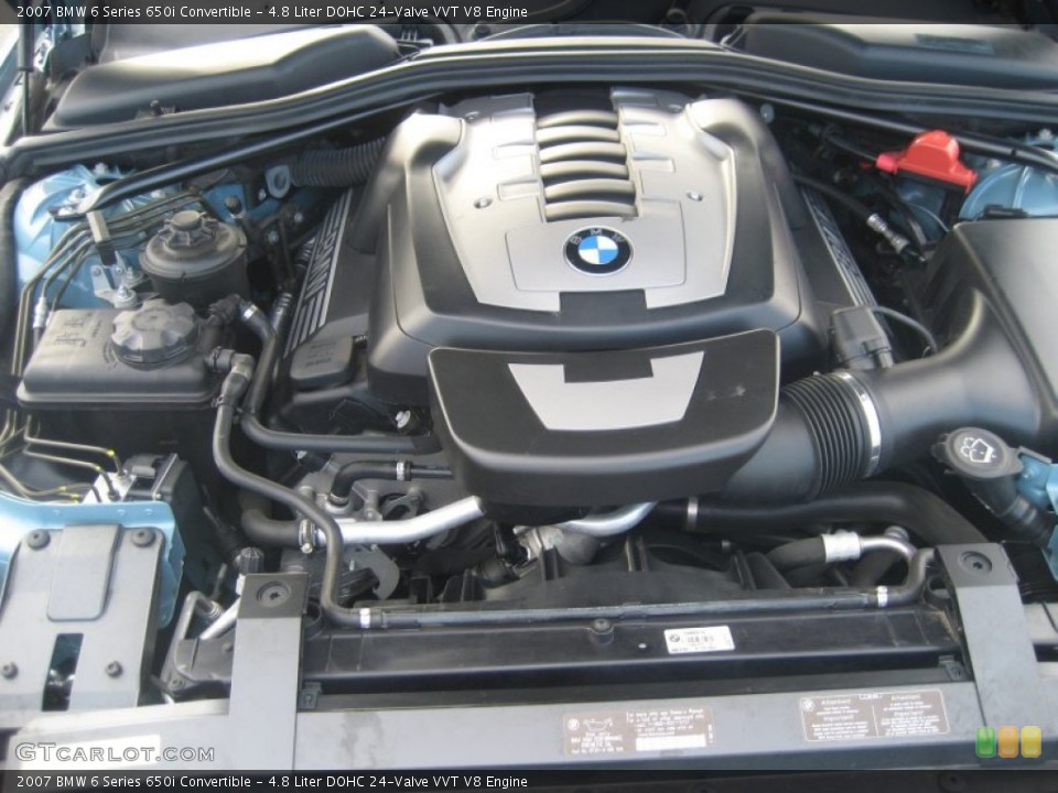 4.8 Liter DOHC 24-Valve VVT V8 Engine for the 2007 BMW 6 Series #58284902