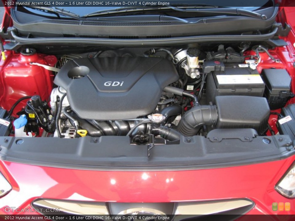 1.6 Liter GDI DOHC 16-Valve D-CVVT 4 Cylinder Engine for the 2012 Hyundai Accent #58324770