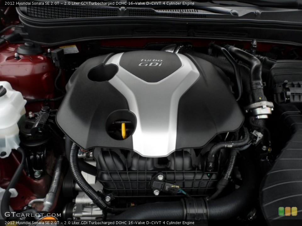2.0 Liter GDI Turbocharged DOHC 16-Valve D-CVVT 4 Cylinder Engine for the 2012 Hyundai Sonata #58334996