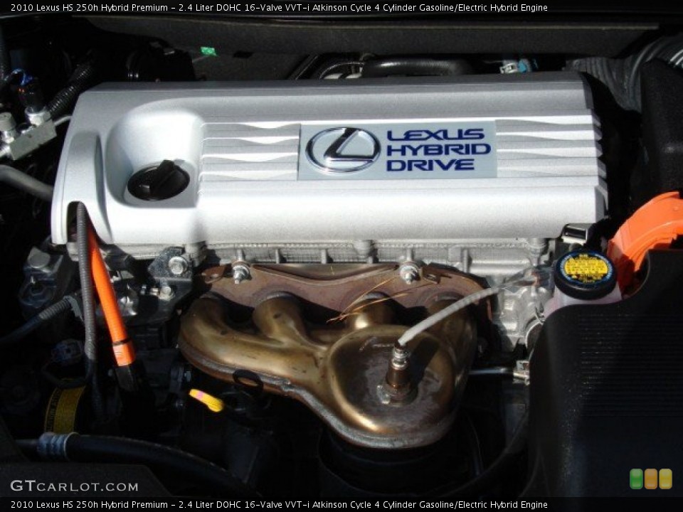 2.4 Liter DOHC 16-Valve VVT-i Atkinson Cycle 4 Cylinder Gasoline/Electric Hybrid Engine for the 2010 Lexus HS #58372818