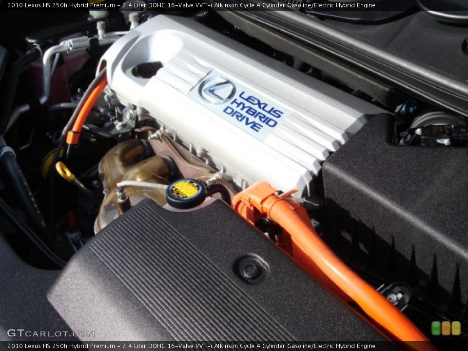 2.4 Liter DOHC 16-Valve VVT-i Atkinson Cycle 4 Cylinder Gasoline/Electric Hybrid Engine for the 2010 Lexus HS #58372827