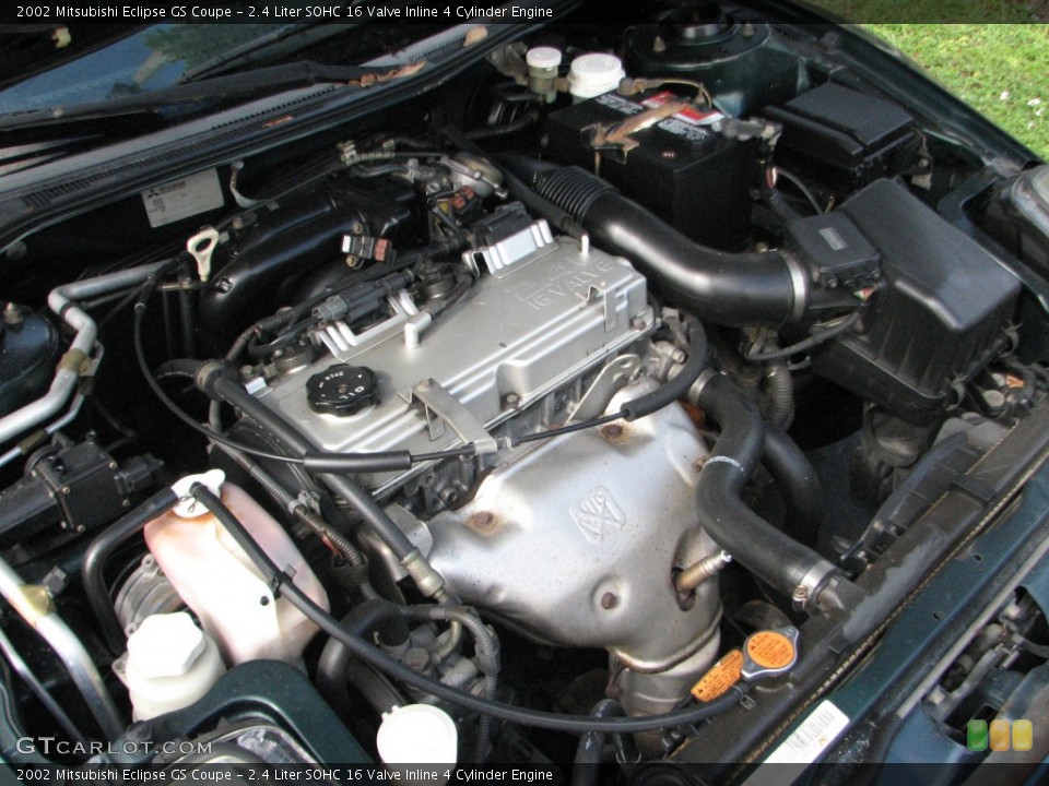 2.4 Liter SOHC 16 Valve Inline 4 Cylinder 2002 Mitsubishi Eclipse Engine