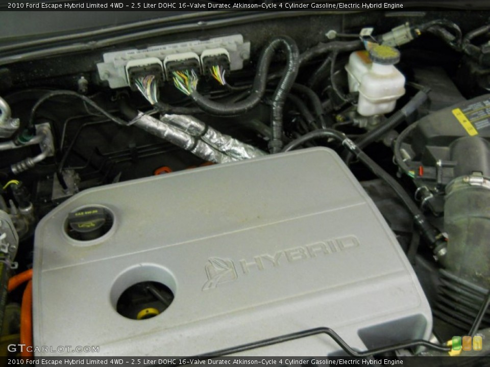 2.5 Liter DOHC 16-Valve Duratec Atkinson-Cycle 4 Cylinder Gasoline/Electric Hybrid 2010 Ford Escape Engine