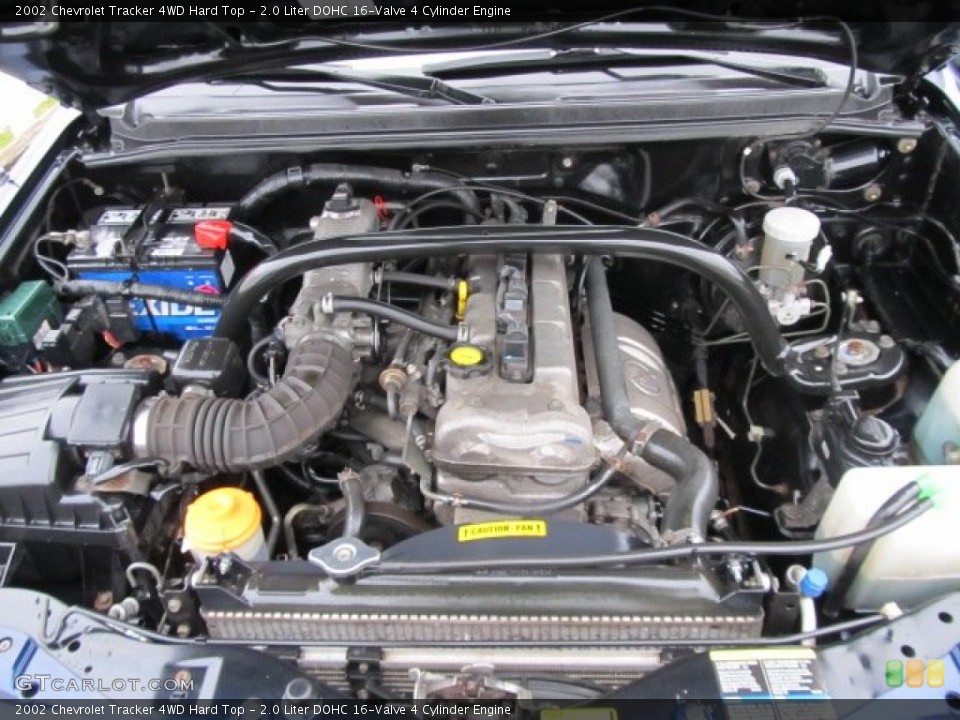 2.0 Liter DOHC 16-Valve 4 Cylinder 2002 Chevrolet Tracker Engine